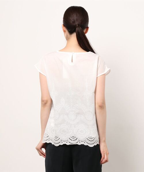 Te chichi（テチチ）の「刺繍ブラウス（シャツ/ブラウス・レディース・ブラック/オフホワイト/ブラウン・ﾌﾘ-）」の5枚目の写真