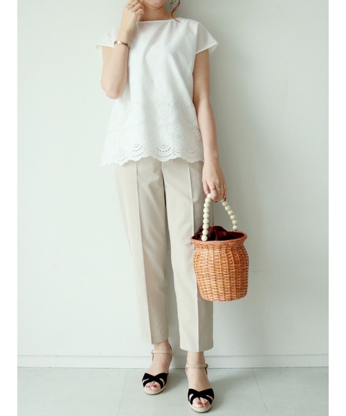 Te chichi（テチチ）の「刺繍ブラウス（シャツ/ブラウス・レディース・ブラック/オフホワイト/ブラウン・ﾌﾘ-）」の22枚目の写真