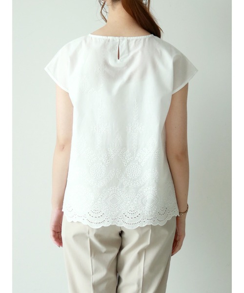 Te chichi（テチチ）の「刺繍ブラウス（シャツ/ブラウス・レディース・ブラック/オフホワイト/ブラウン・ﾌﾘ-）」の7枚目の写真