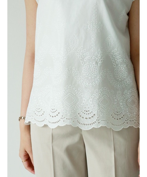 Te chichi（テチチ）の「刺繍ブラウス（シャツ/ブラウス・レディース・ブラック/オフホワイト/ブラウン・ﾌﾘ-）」の11枚目の写真