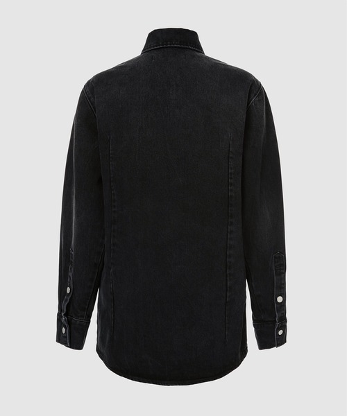 RAF SIMONS（ラフシモンズ）の「Slim fit denim shirt（シャツ/ブラウス・レディース・ブラック・SMALL/MEDIUM）」の2枚目の写真