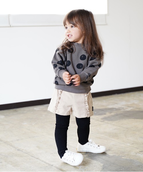 quoti use fith(クゥオティ ユース フィス)の「ビーンジャガードストレッチフリルショートパンツ(その他パンツ・キッズ・グリーン/オレンジ/ベージュ・80/90/100/110/120/130)」の16枚目の写真