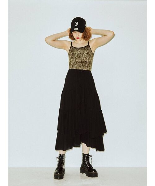 jouetie（ジュエティ）の「ティアードコットンスカート（スカート・レディース・オフホワイト/ブラック/レッド/その他1・MEDIUM）」の14枚目の写真