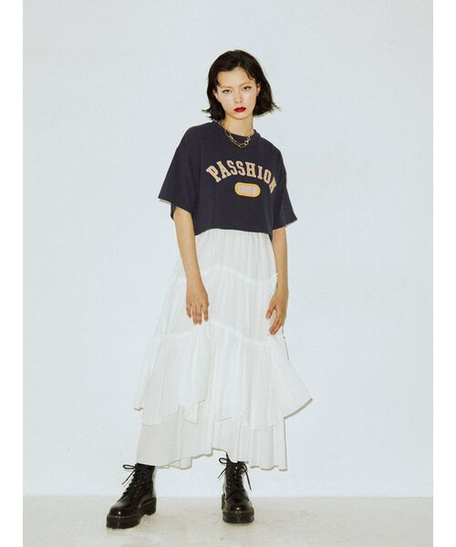 jouetie（ジュエティ）の「ティアードコットンスカート（スカート・レディース・オフホワイト/ブラック/レッド/その他1・MEDIUM）」の21枚目の写真