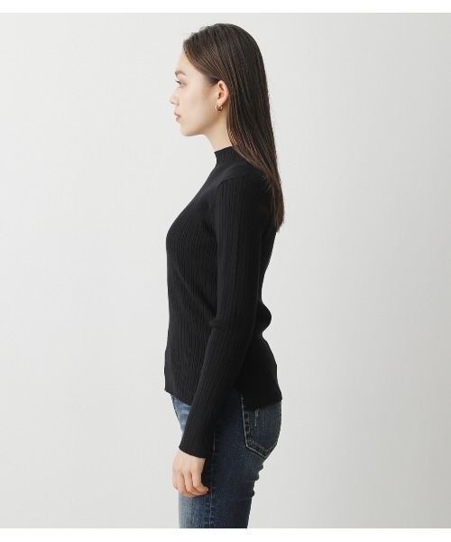 AZUL by moussy（アズールバイマウジー）の「RANDOM RIB H/N KNIT TOPS/ランダムリブハイネックニットトップス（ニット/セーター・レディース・ライトグリーン/ブラック/ライトブラウン/ライトベージュ・MEDIUM/SMALL）」の19枚目の写真