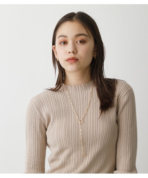 AZUL by moussy（アズールバイマウジー）の「RANDOM RIB H/N KNIT TOPS/ランダムリブハイネックニットトップス（ニット/セーター・レディース・ライトグリーン/ブラック/ライトブラウン/ライトベージュ・MEDIUM/SMALL）」の15枚目の写真