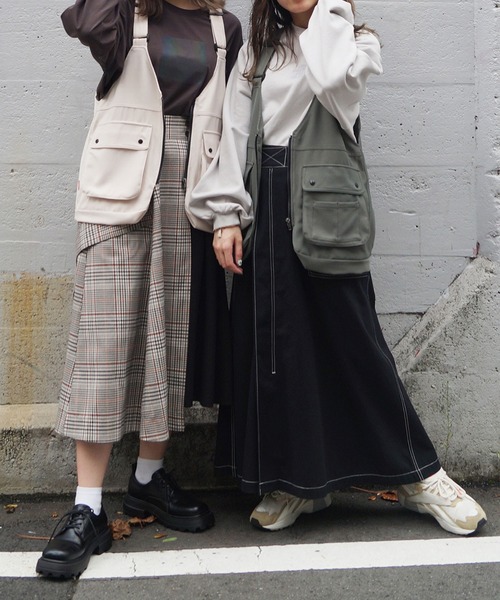 179/WG（イチナナキュウダブルジー）の「フィッシングベスト（ベスト・レディース・ブラック/オフホワイト/カーキ・MEDIUM）」の22枚目の写真