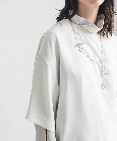 LiNoH（リノー）の「BELTED LAYERED S/S TEE（Tシャツ/カットソー・メンズ・ホワイト/ブラック/ブルー/オフホワイト・FREE）」の10枚目の写真