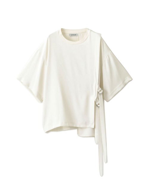 LiNoH（リノー）の「BELTED LAYERED S/S TEE（Tシャツ/カットソー・メンズ・ホワイト/ブラック/ブルー/オフホワイト・FREE）」の2枚目の写真