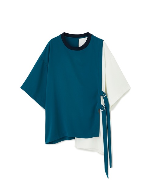 LiNoH（リノー）の「BELTED LAYERED S/S TEE（Tシャツ/カットソー・メンズ・ホワイト/ブラック/ブルー/オフホワイト・FREE）」の4枚目の写真