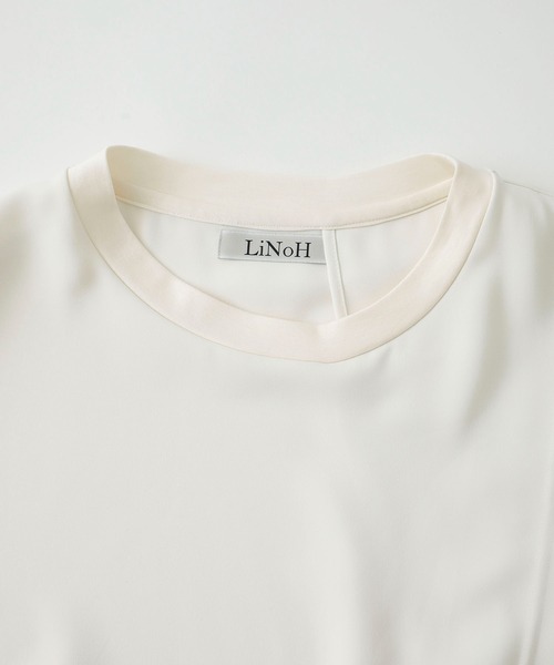 LiNoH（リノー）の「BELTED LAYERED S/S TEE（Tシャツ/カットソー・メンズ・ホワイト/ブラック/ブルー/オフホワイト・FREE）」の11枚目の写真