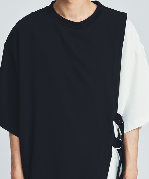 LiNoH（リノー）の「BELTED LAYERED S/S TEE（Tシャツ/カットソー・メンズ・ホワイト/ブラック/ブルー/オフホワイト・FREE）」の21枚目の写真