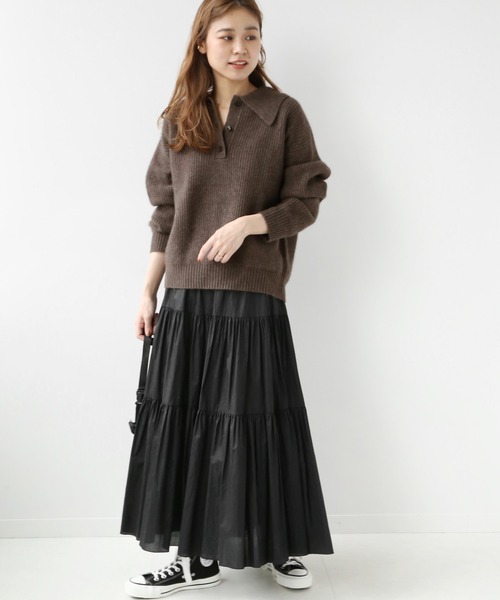 JOURNAL STANDARD relume(ジャーナルスタンダード レリューム)の「フォックスウールポロネックプルオーバー◆(ニット/セーター・レディース・ベージュ/ブラウン・FREE)」の4枚目の写真