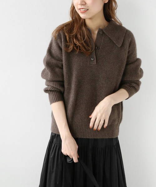 JOURNAL STANDARD relume(ジャーナルスタンダード レリューム)の「フォックスウールポロネックプルオーバー◆(ニット/セーター・レディース・ベージュ/ブラウン・FREE)」の8枚目の写真