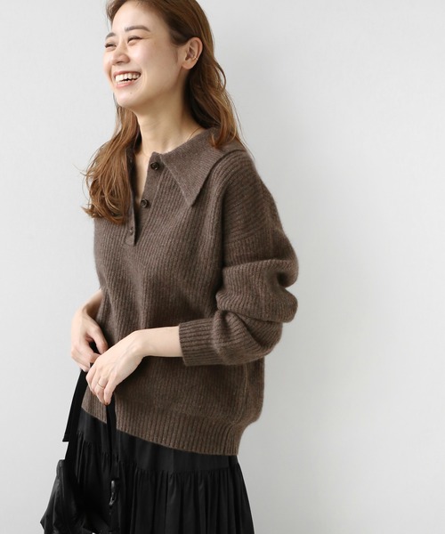 JOURNAL STANDARD relume(ジャーナルスタンダード レリューム)の「フォックスウールポロネックプルオーバー◆(ニット/セーター・レディース・ベージュ/ブラウン・FREE)」の9枚目の写真