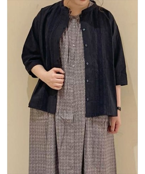 Samansa Mos2(サマンサ モスモス)の「ピンタック×レース前開きブラウス(シャツ/ブラウス・レディース・キナリ/ピンク/ブラック/モカ・フリ-)」の1枚目の写真