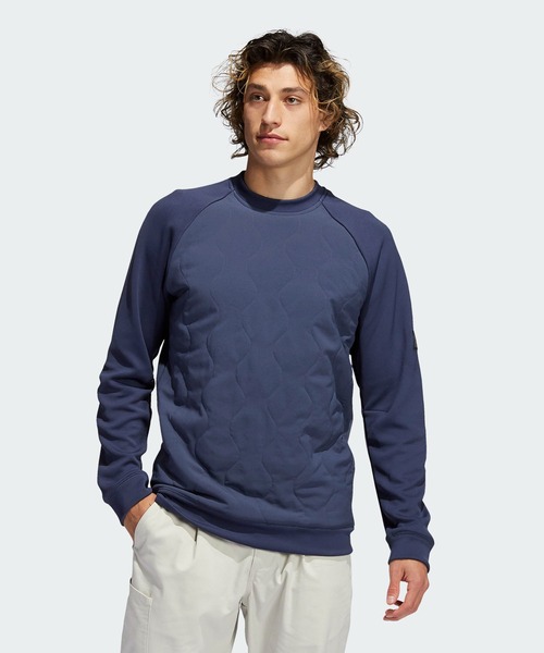 adidas（アディダス）の「ADICROSS 中わたキルティング 長袖クルー