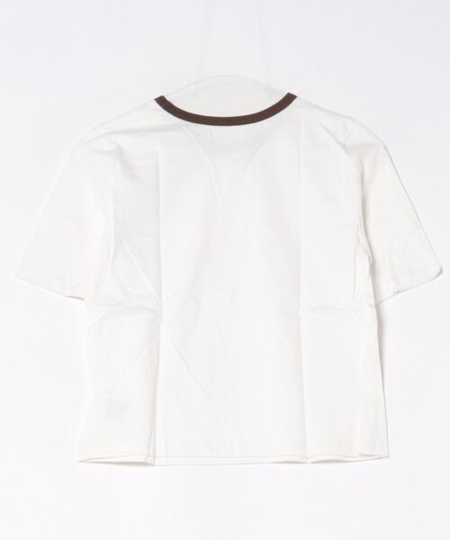 KOBE LETTUCE（コウベレタス）の「選べる袖丈配色リンガーTシャツ（Tシャツ/カットソー・レディース・ホワイト/ブラック/ベージュ/グリーン/ブラック系その他/ホワイト系その他2/ベージュ系その他2/グリーン系その他2・1/2）」の16枚目の写真