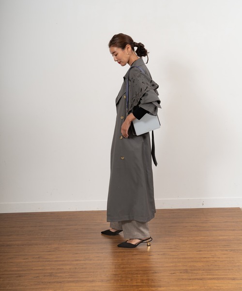 LADYMADE（レディメイド）の「Embroidery Cape トレンチコート（トレンチコート・レディース・ベージュ/ブラウン/カーキ・FREE）」の8枚目の写真