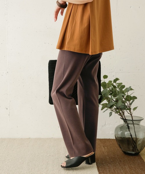 URBAN RESEARCH DOORS(アーバンリサーチドアーズ)の「ハイツイストコットンニットフレアパンツ(その他パンツ・レディース・ブラック/ブラウン・ONE)」の19枚目の写真