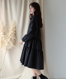 ティアード シャツワンピース