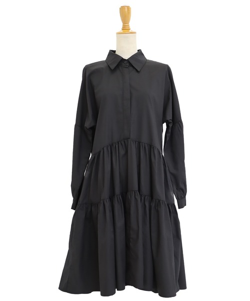 BLUEEAST（ブルーイースト）の「ティアード シャツワンピース（シャツワンピース・レディース・ホワイト/ブラック・MEDIUM）」の14枚目の写真