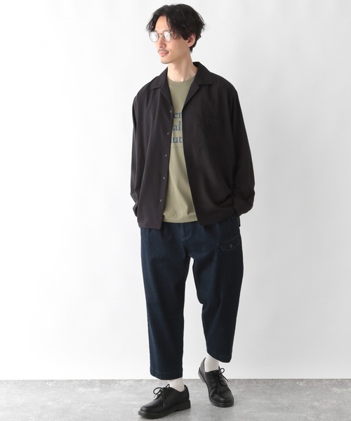GLOBAL WORK(グローバルワーク)の「快適オープンカラーシャツ/959937(シャツ/ブラウス・メンズ・ブラック/サックスブルー/グレー系その他3/ダークブラウン/グリーン系その他4・SMALL/MEDIUM/LARGE/X-LARGE)」の20枚目の写真