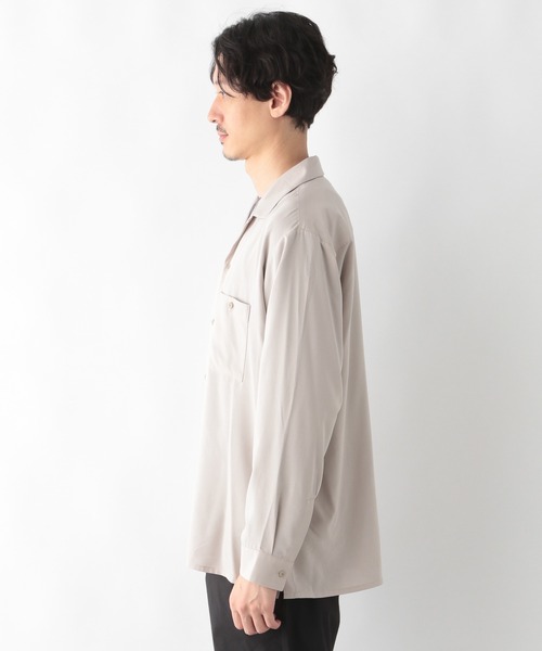 GLOBAL WORK(グローバルワーク)の「快適オープンカラーシャツ/959937(シャツ/ブラウス・メンズ・ブラック/サックスブルー/グレー系その他3/ダークブラウン/グリーン系その他4・SMALL/MEDIUM/LARGE/X-LARGE)」の15枚目の写真