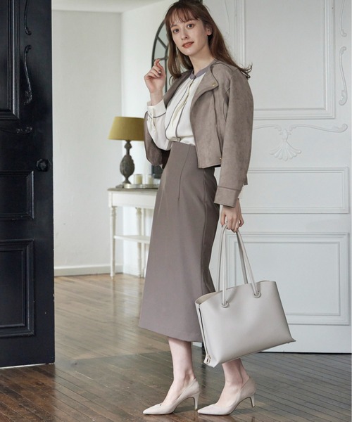 12Twelve Agenda（トゥエルブ　アジェンダ）の「バックプリーツハイウエストナロースカート（スカート・レディース・ブラック/ブラウン・S/M）」の17枚目の写真