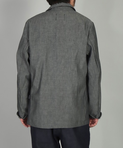 Yarmo（ヤーモ）の「[ Yarmo×OMNIGOD ] 別注 インディゴヘリンボーン ドライバースジャケット（テーラードジャケット・メンズ・グレー系その他・L/M）」の10枚目の写真
