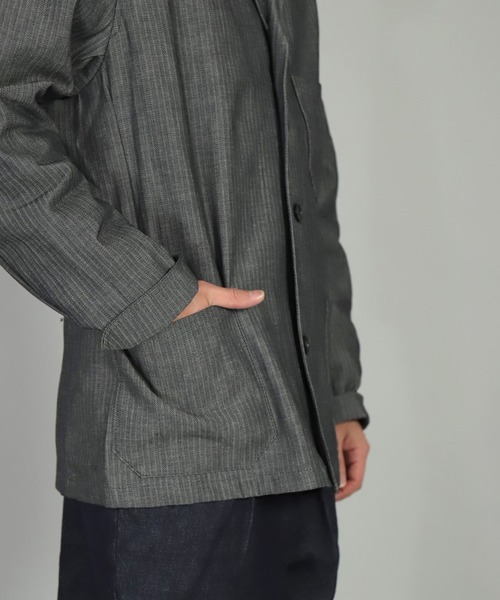Yarmo（ヤーモ）の「[ Yarmo×OMNIGOD ] 別注 インディゴヘリンボーン ドライバースジャケット（テーラードジャケット・メンズ・グレー系その他・L/M）」の14枚目の写真