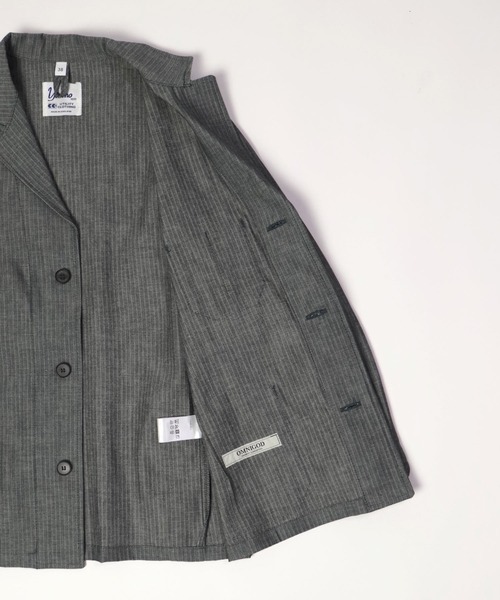 Yarmo（ヤーモ）の「[ Yarmo×OMNIGOD ] 別注 インディゴヘリンボーン ドライバースジャケット（テーラードジャケット・メンズ・グレー系その他・L/M）」の4枚目の写真