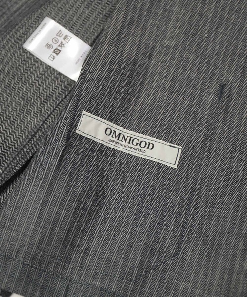 Yarmo（ヤーモ）の「[ Yarmo×OMNIGOD ] 別注 インディゴヘリンボーン ドライバースジャケット（テーラードジャケット・メンズ・グレー系その他・L/M）」の5枚目の写真