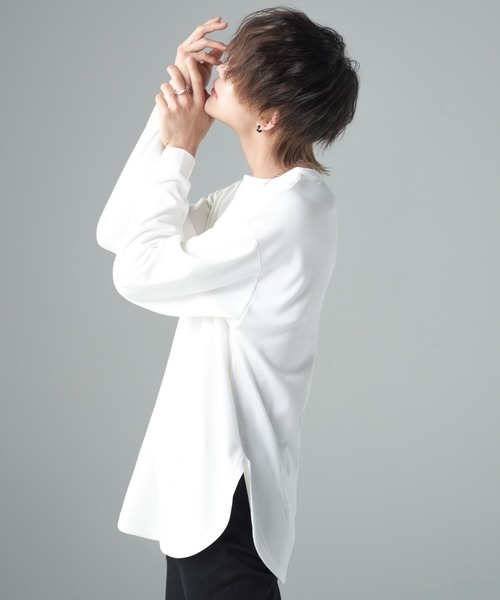 ADRER(アドラー)の「layered long-T for ADRER/レイヤードロングT(Tシャツ/カットソー・メンズ・ホワイト/ブラック・SMALL/MEDIUM/LARGE/X-SMALL)」の6枚目の写真