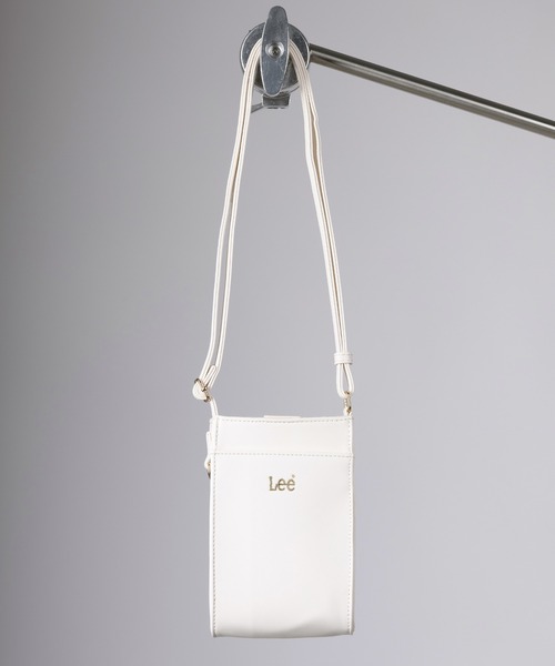 Lee（リー）の「【Lee/リー】フェイクレザーミニショルダーバッグ/スクエアショルダー/ネックポーチ（ショルダーバッグ・レディース・オフホワイト/ブラック・FREE）」の2枚目の写真