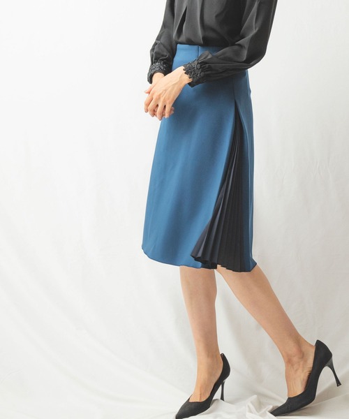 NARACAMICIE（ナラカミーチェ）の「サイドプリーツスカート（スカート・レディース・ボルドー/ブルー/ブラック・MEDIUM）」の15枚目の写真