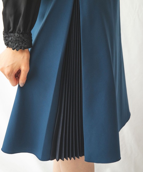 NARACAMICIE（ナラカミーチェ）の「サイドプリーツスカート（スカート・レディース・ボルドー/ブルー/ブラック・MEDIUM）」の8枚目の写真