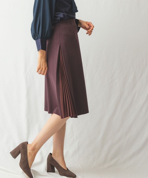 NARACAMICIE（ナラカミーチェ）の「サイドプリーツスカート（スカート・レディース・ボルドー/ブルー/ブラック・MEDIUM）」の16枚目の写真