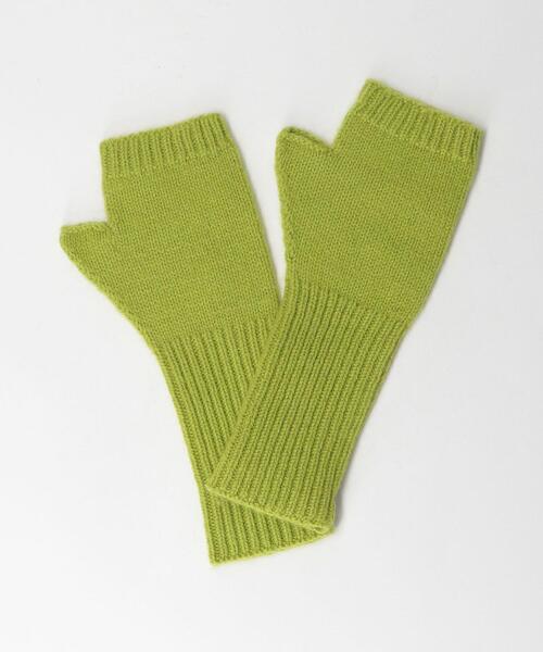 BEAUTY&YOUTH UNITED ARROWS（ビューティーアンドユースユナイテッドアローズ）の「BY ニットロングリブ フィンガーレスグローブ¨（手袋・レディース・オフホワイト/グレー/レッド/ライム・FREE）」の5枚目の写真