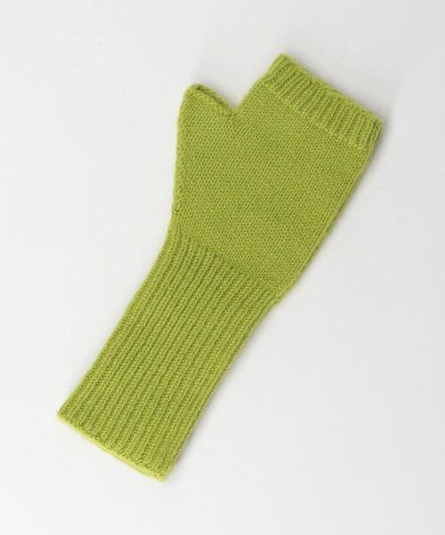 BEAUTY&YOUTH UNITED ARROWS（ビューティーアンドユースユナイテッドアローズ）の「BY ニットロングリブ フィンガーレスグローブ¨（手袋・レディース・オフホワイト/グレー/レッド/ライム・FREE）」の6枚目の写真