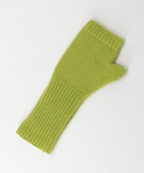 BEAUTY&YOUTH UNITED ARROWS（ビューティーアンドユースユナイテッドアローズ）の「BY ニットロングリブ フィンガーレスグローブ¨（手袋・レディース・オフホワイト/グレー/レッド/ライム・FREE）」の7枚目の写真