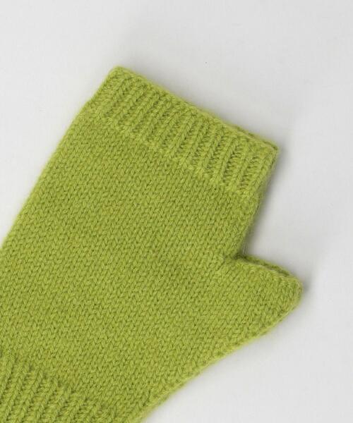 BEAUTY&YOUTH UNITED ARROWS（ビューティーアンドユースユナイテッドアローズ）の「BY ニットロングリブ フィンガーレスグローブ¨（手袋・レディース・オフホワイト/グレー/レッド/ライム・FREE）」の8枚目の写真