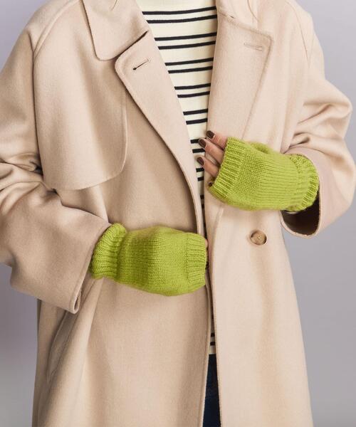 BEAUTY&YOUTH UNITED ARROWS（ビューティーアンドユースユナイテッドアローズ）の「BY ニットロングリブ フィンガーレスグローブ¨（手袋・レディース・オフホワイト/グレー/レッド/ライム・FREE）」の15枚目の写真