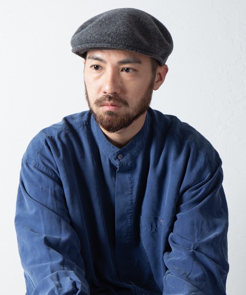 RACAL(ラカル)の「【Racal】Wool hunting RL-21-1185(ハンチング/ベレー帽・メンズ・ブラック/ベージュ/チャコールグレー・MEDIUM/LARGE)」の2枚目の写真