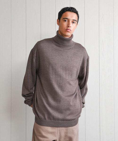 H　BEAUTY&YOUTH UNITED ARROWS（エイチビューティーアンドユースユナイテッドアローズ）の「＜H＞SOLID WOOL 9GAUGE  TURTLE NECK KNIT/ニット（ニット/セーター・メンズ・ダークグレー/ブラック/ブラウン・S/M/L）」の7枚目の写真