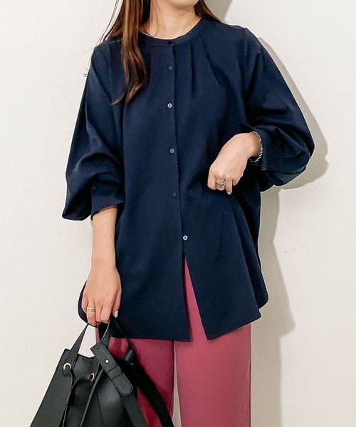 KOBE LETTUCE（コウベレタス）の「マルチWayボリュームスリーブブラウス（シャツ/ブラウス・レディース・ネイビー/ブラウン系その他/オフホワイト/ピンク系その他・FREE）」の3枚目の写真