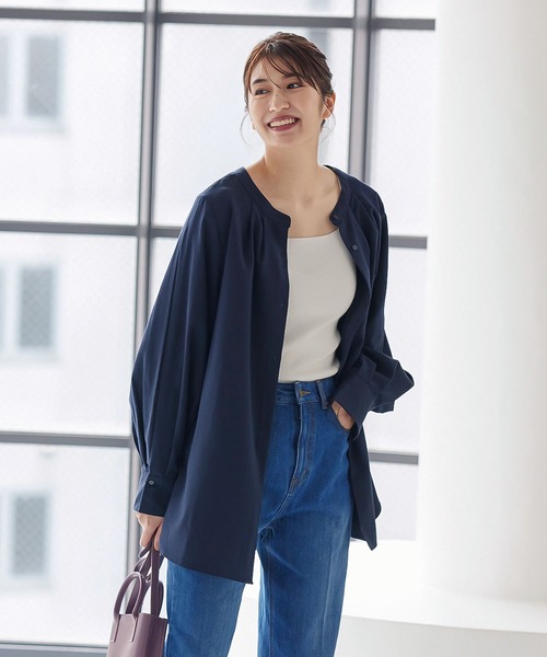 KOBE LETTUCE（コウベレタス）の「マルチWayボリュームスリーブブラウス（シャツ/ブラウス・レディース・ネイビー/ブラウン系その他/オフホワイト/ピンク系その他・FREE）」の9枚目の写真