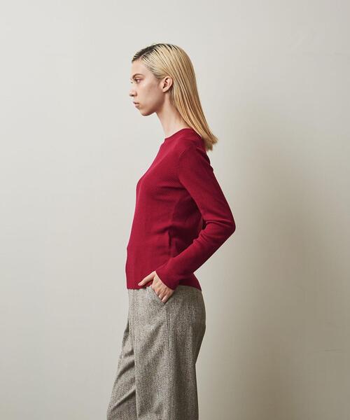 Steven Alan（スティーブンアラン）の「＜Steven Alan＞WOOL RIB KNIT/ニット（ニット/セーター・レディース・ブラック/レッド/オフホワイト・FREE）」の9枚目の写真