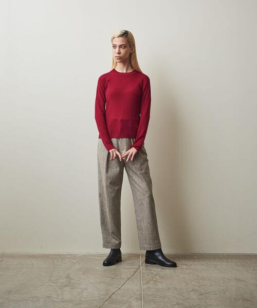 Steven Alan（スティーブンアラン）の「＜Steven Alan＞WOOL RIB KNIT/ニット（ニット/セーター・レディース・ブラック/レッド/オフホワイト・FREE）」の7枚目の写真