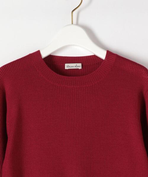 Steven Alan（スティーブンアラン）の「＜Steven Alan＞WOOL RIB KNIT/ニット（ニット/セーター・レディース・ブラック/レッド/オフホワイト・FREE）」の4枚目の写真